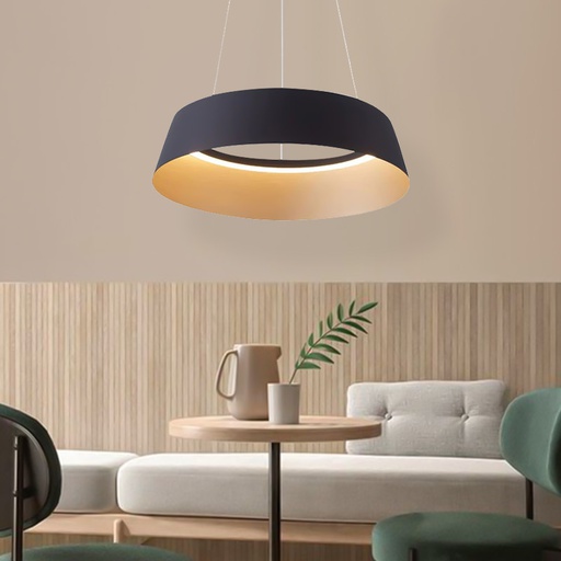 [IB5636-850ROP-BG] iBruzzi Suspended Lustre Avola Sandy Black / Champagne Gold