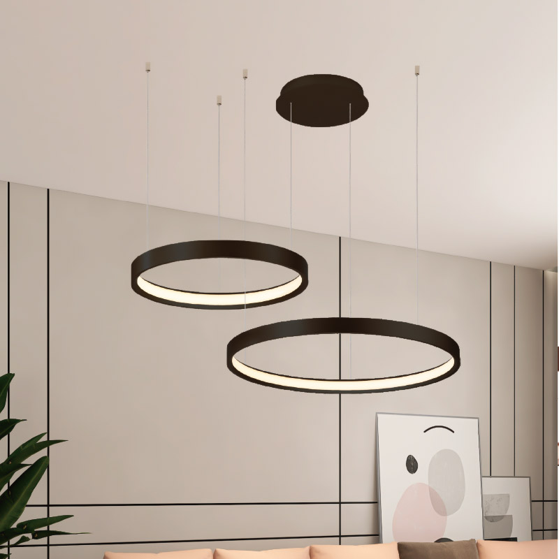 iBruzzi Suspended Lustre Cassaro Sandy Black 68W 