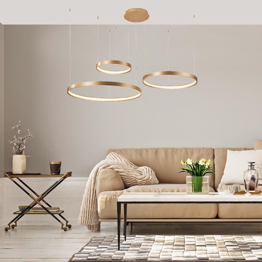 [IB5611I-130RPP-BG] iBruzzi Pendant Light Cassaro Brushed Gold 130W 