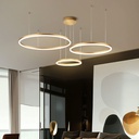 iBruzzi Suspended Lustre Dolce Brushed Gold 180W 3000K - 4000K