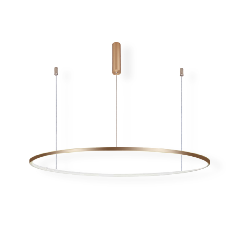 iBruzzi Suspended chandelier Elva Brushed Gold 48W 3000K - 4000K