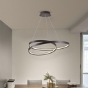 iBruzzi Suspended chandelier Fanna Sandy Black 60W 