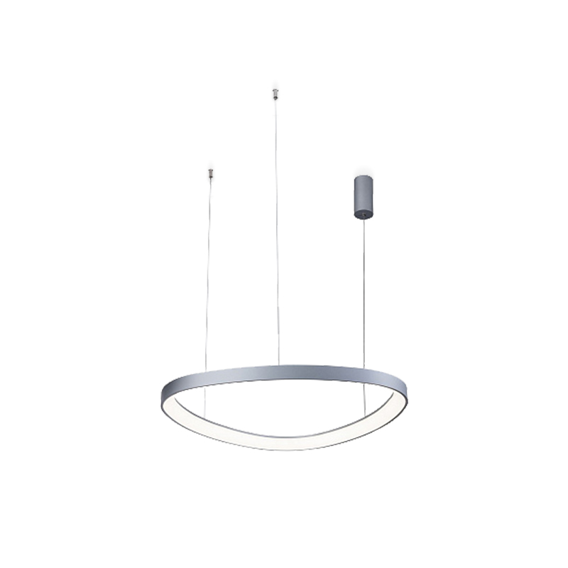 iBruzzi Pendant Light Imperia Brushed Shining Silver brown 60W 