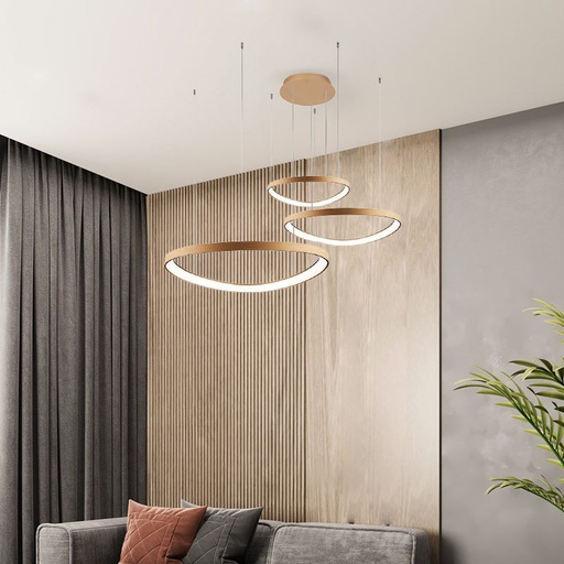 [IB5355-146RPS-BG] iBruzzi Pendant Light Imperia Brushed Gold 146W 