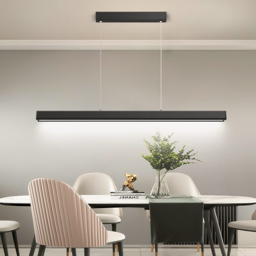 [IB5621D-840/10LP-BK] iBruzzi Horizontal Pendant Light Erve Sandy Black 50W