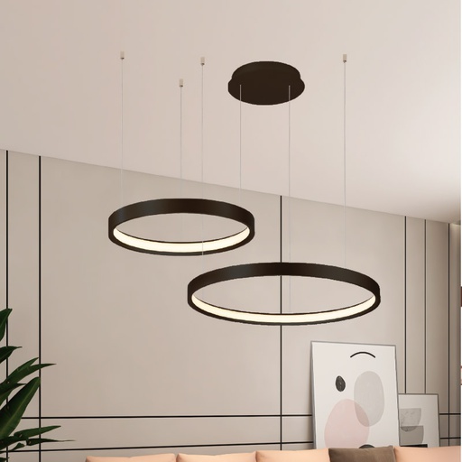 [IB5611-868RPP-BK] iBruzzi Suspended Lustre Cassaro Sandy Black 68W 