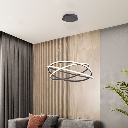 [IB5651-880ROP-BK] iBruzzi Pendant Light Lago Sandy White 80W 